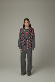 String Wide Sporty Pants