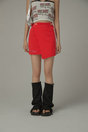 Waist String Slim Unbalanced Mini Skirt