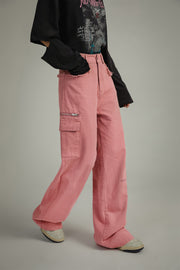 Frayed Sides Pocket Pants