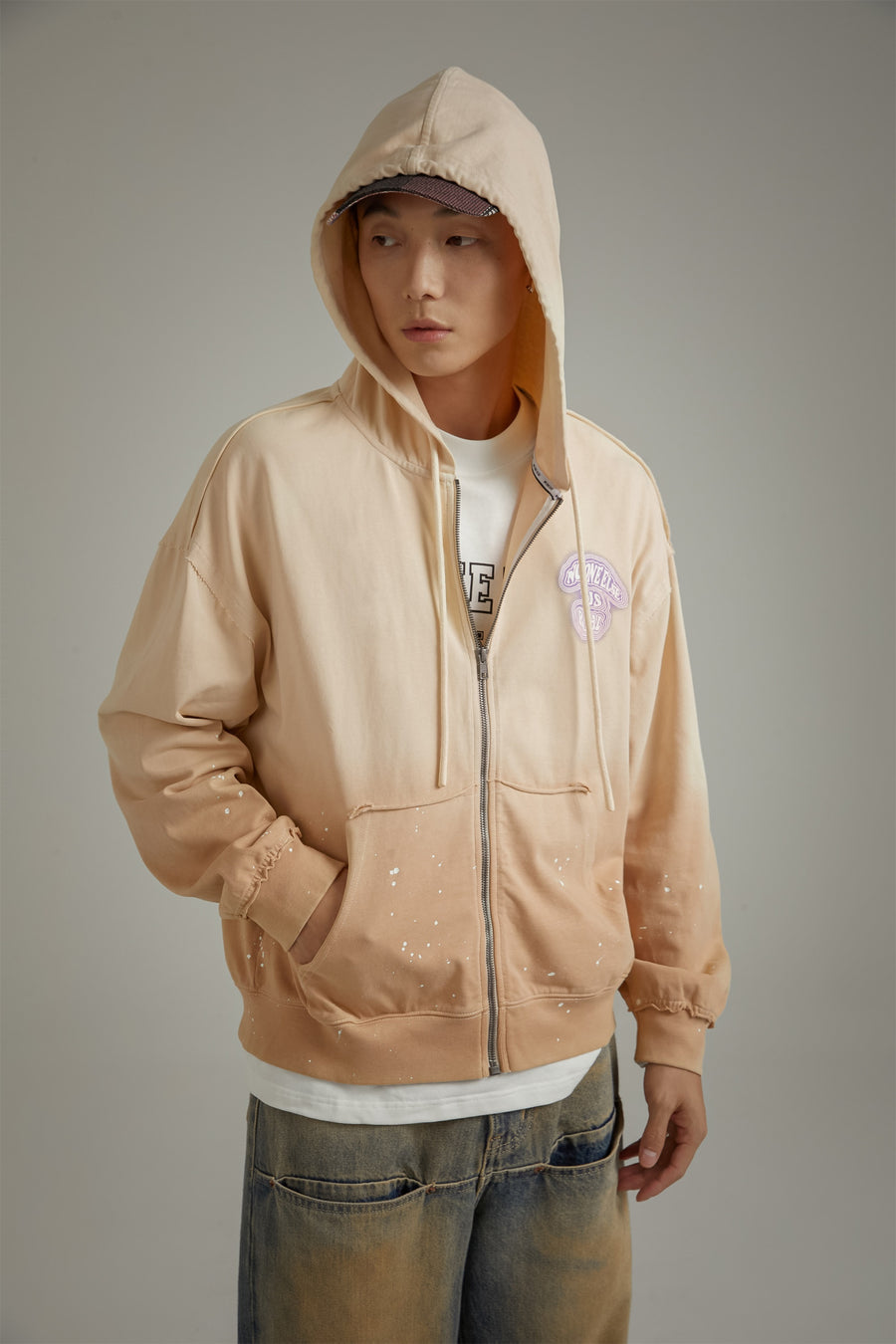 CHUU Gradient Hooded Zip-Up