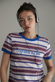 Noe Center Color Striped Short Sleeve T-Shirt