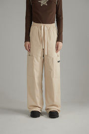 Simple Basic Banded Wide Pants