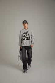 Logo Lettering Boxy Sweatshirt