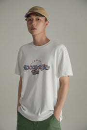 Noe Club Stars Printed Boxy Short Sleeve T-Shirt