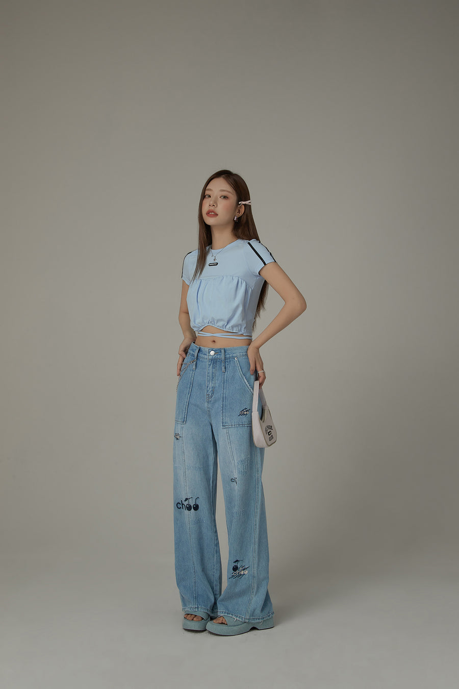 CHUU String Slim Fit Cropped Top