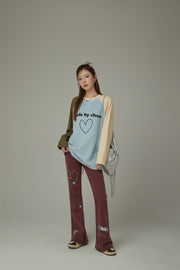 Logo Heart Color Long Sleeve T-Shirt