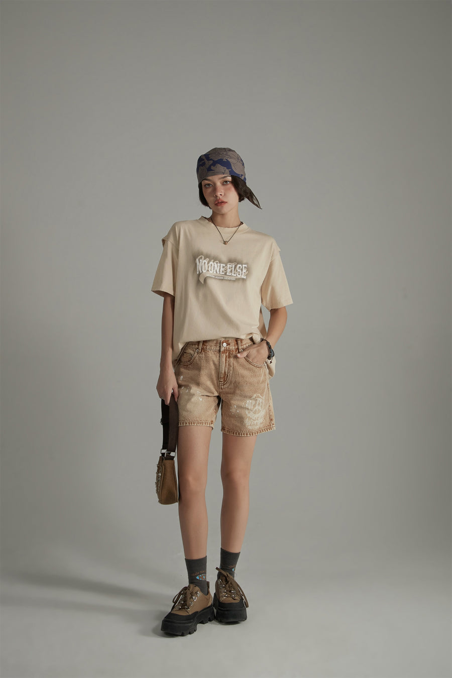 CHUU Logo Vintage Daily Loose Fit T-Shirt