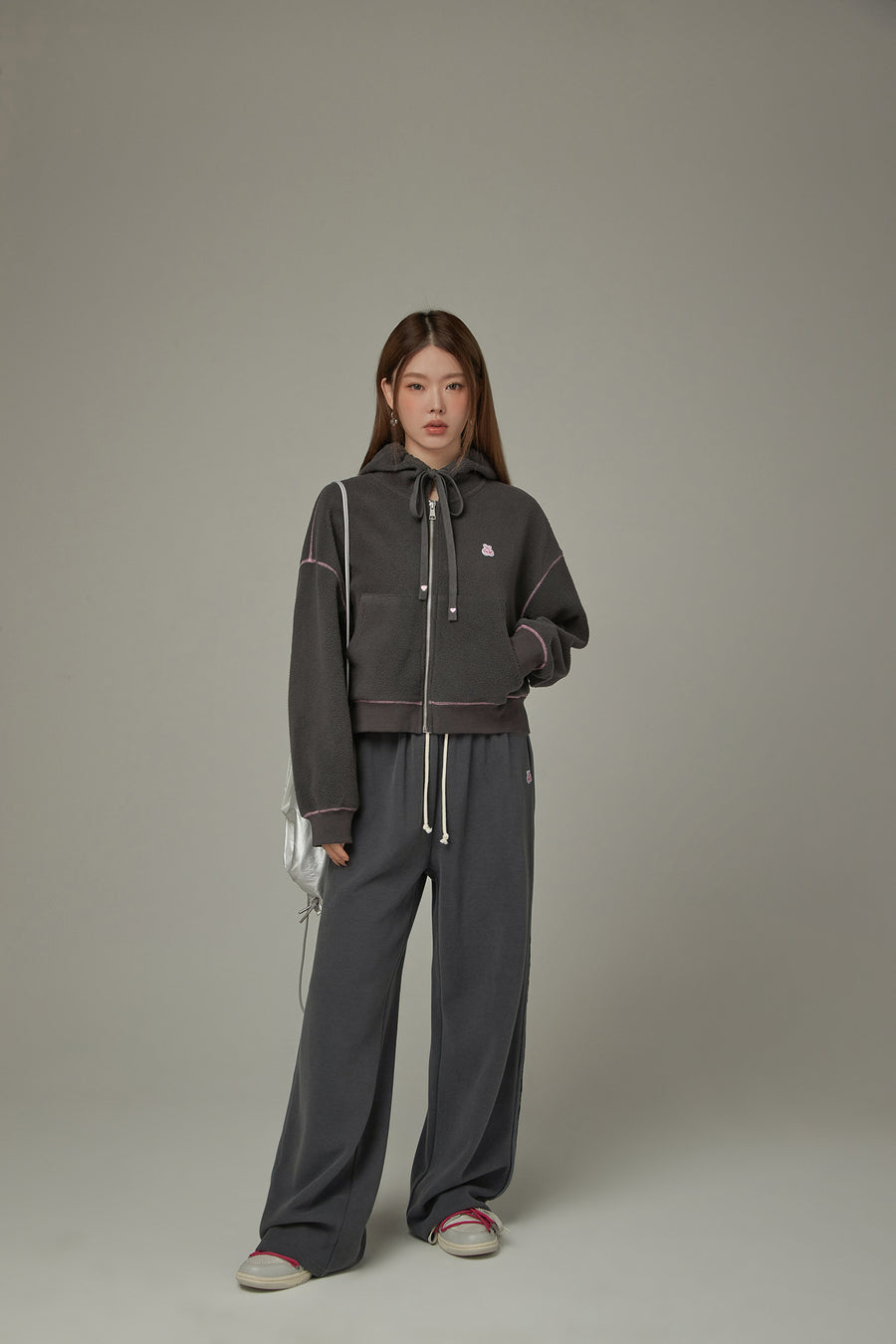 CHUU Fleece Hooded Zip-Up