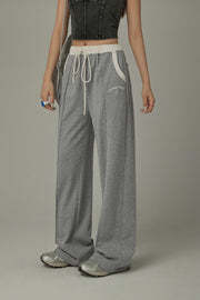 Color Combination Wide Pants