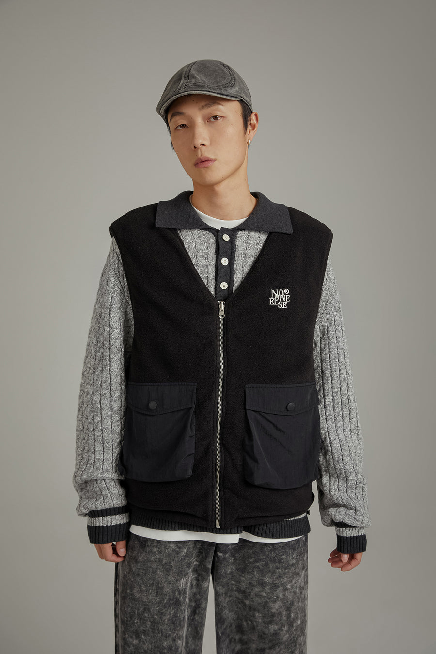 CHUU Reversible Padded Zipper Vest