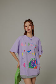 Circus Fantasia Clown Character Colorful Boxy T-Shirt