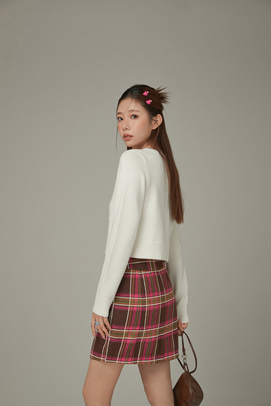 CHUU Rainbow Button Knit Top