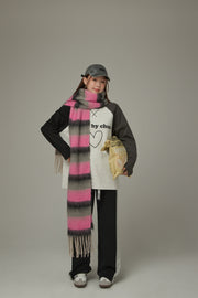 Striped Fringe Muffler