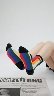 Rainbow Lined Socks