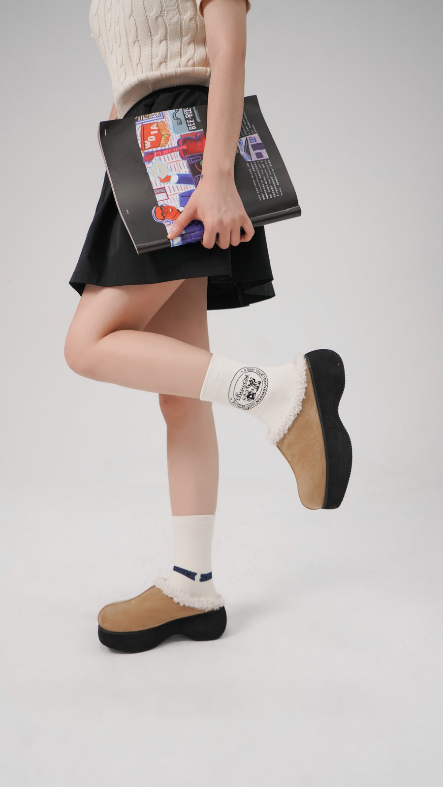 CHUU Character Lettering Socks