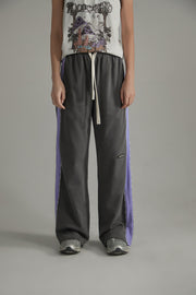 Color Line String Wide Leg Training Pants