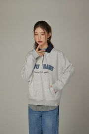 Polo Neck Boxy Sweatshirt