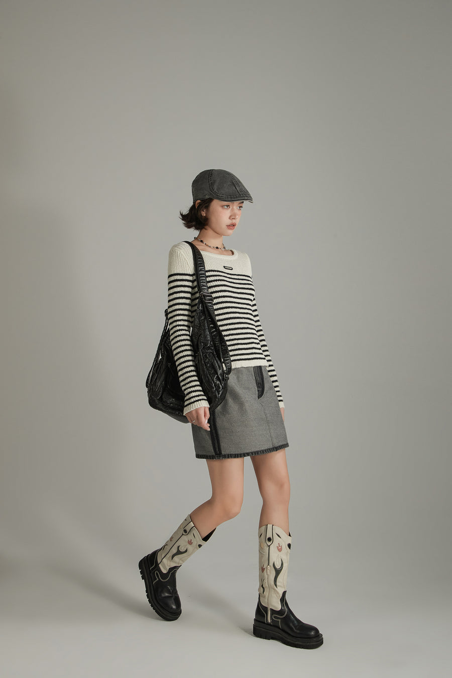 CHUU Simple Stripe Knit Sweater