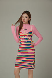 Rainbow Sleeveless Long Dress