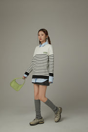 Stripe Long Sleeve Knit Sweater