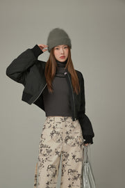 Loose Fit Varsity Qualited Sleeve Jacket