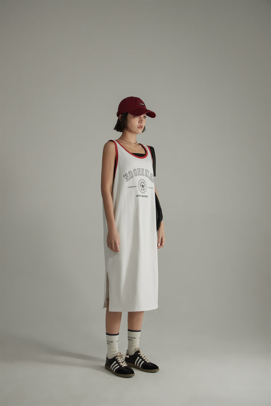 CHUU Noe Sleeveless Long T-Shirt Dress