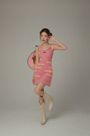 Multi Color Sleeveless Knit Dress