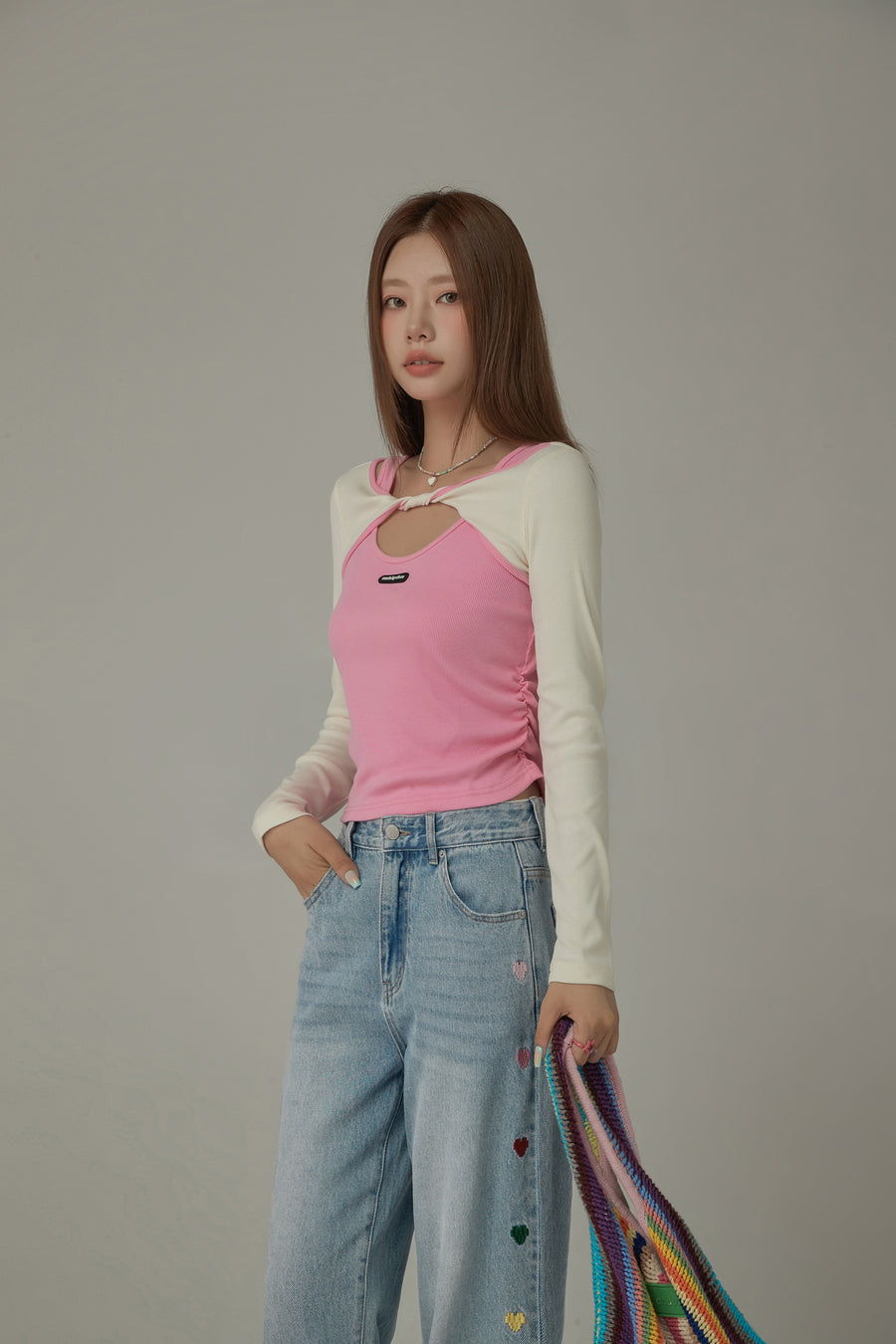 CHUU Color Scheme Twisted T-Shirt