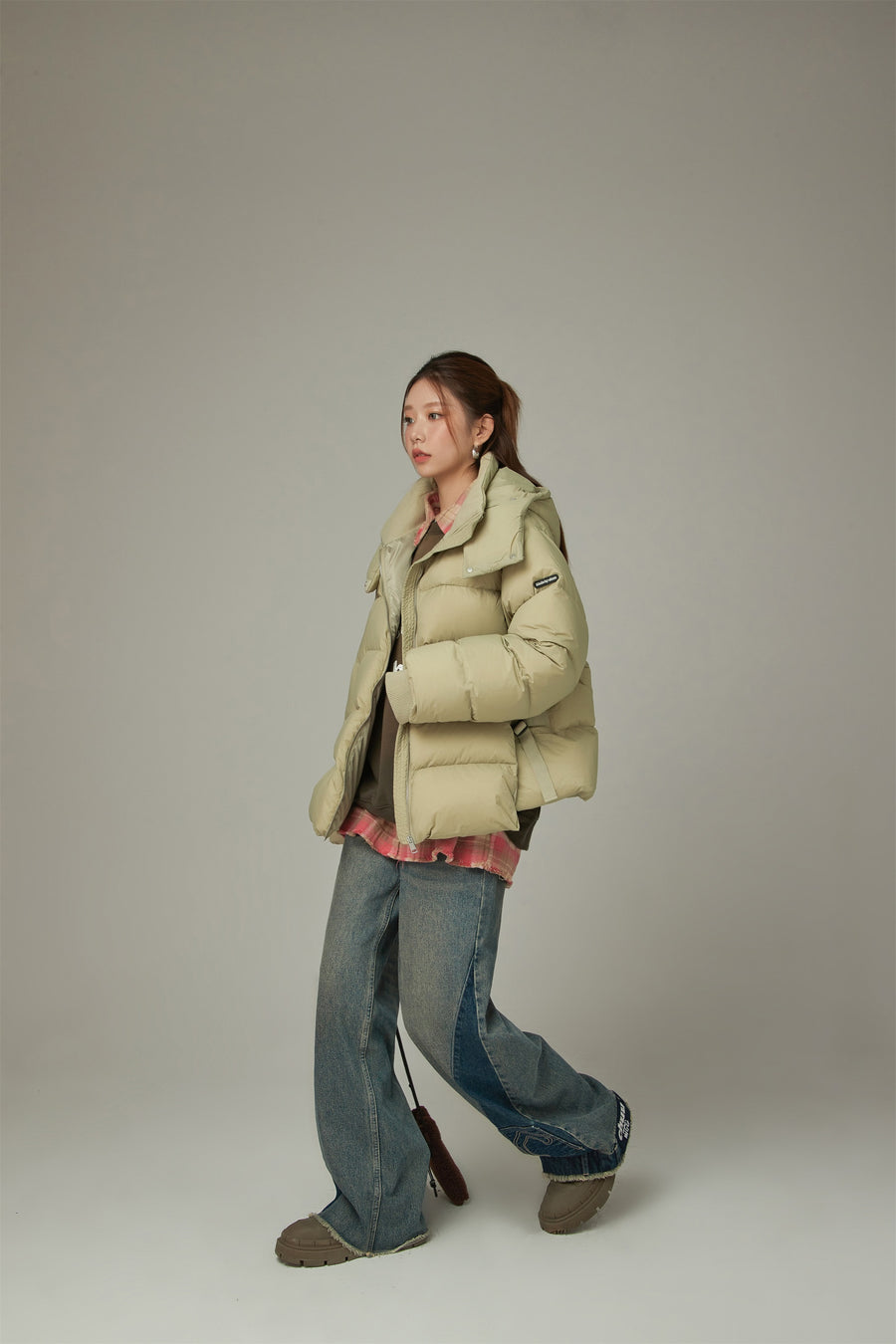 CHUU Solid Hooded Padded Jacket