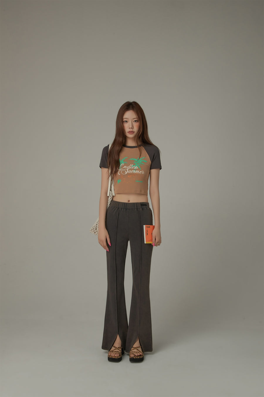 CHUU Casual Slit Bootcut Pants