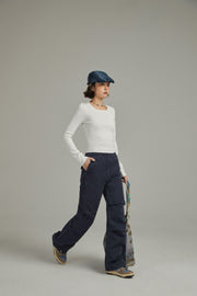 Casual Elastic Waist Wide Pants