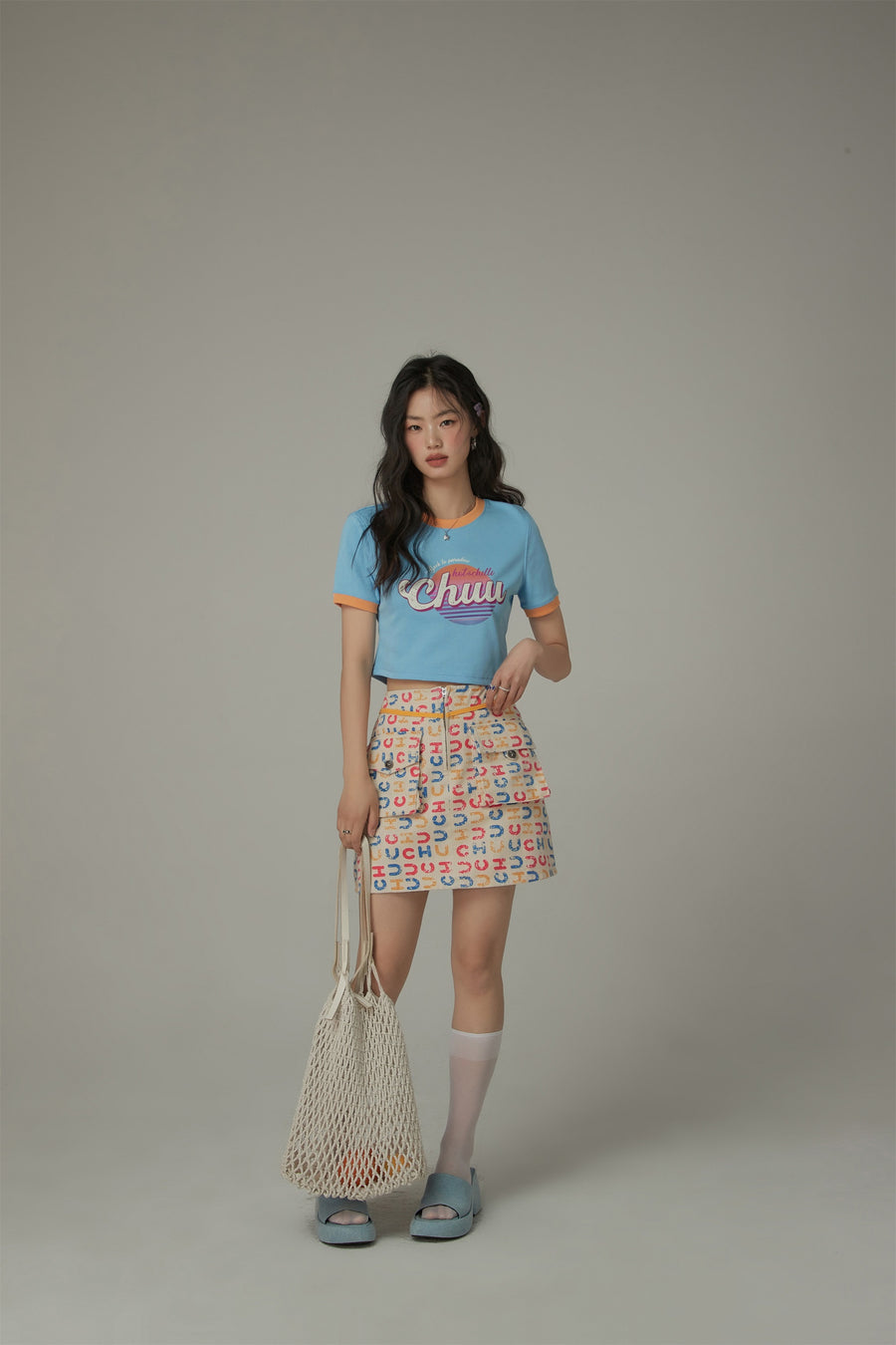 CHUU Color Combination Hot And Chill Line T-Shirt