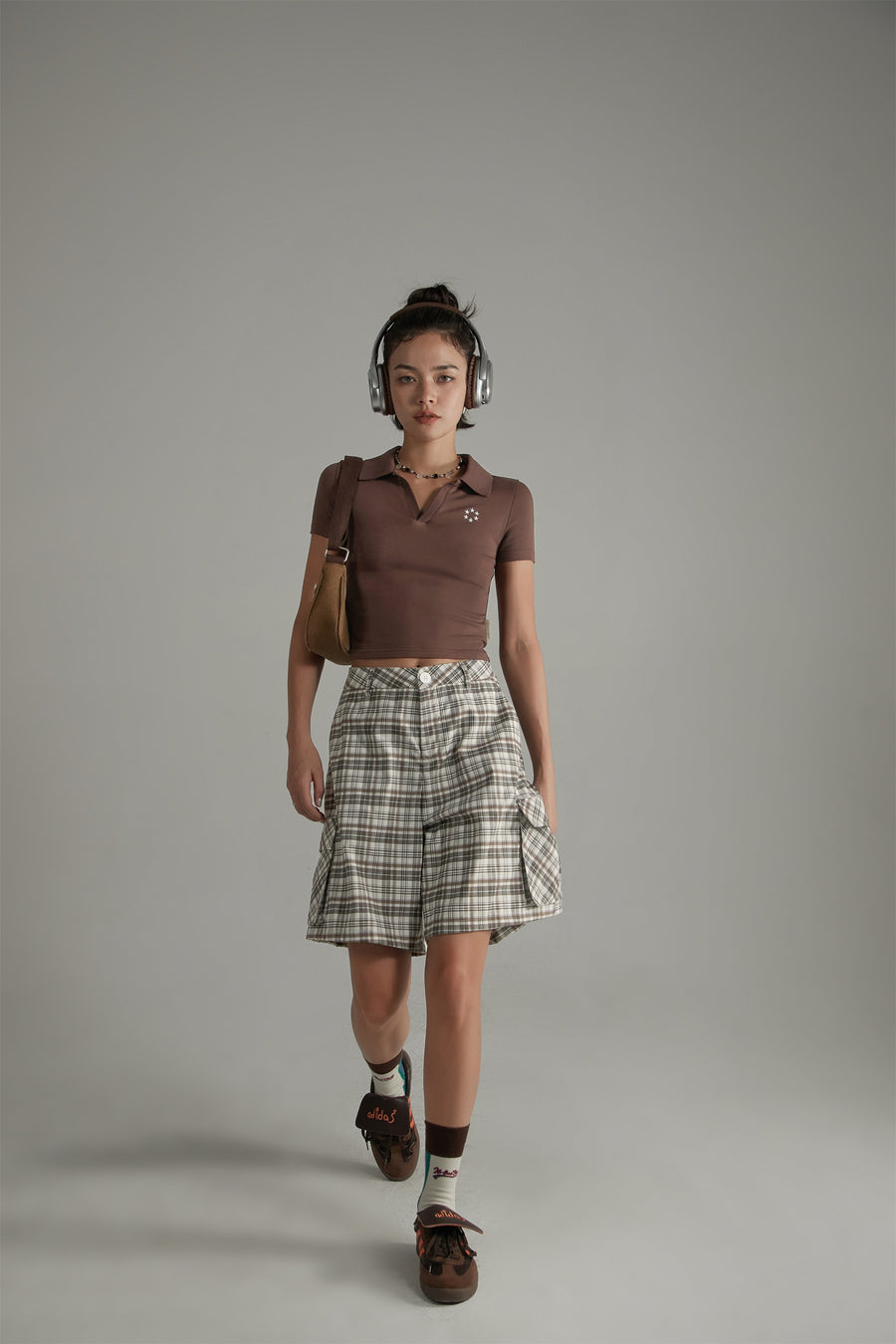 CHUU Retro Checked Color Loosefit Daily Shorts