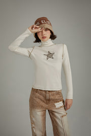 Star High Neck Stitch Top