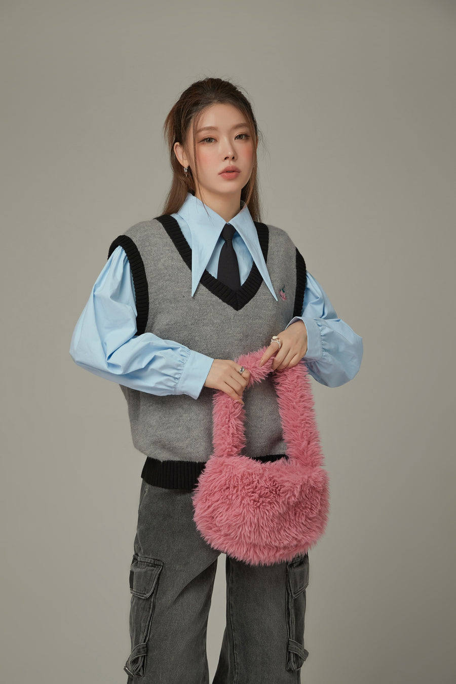 CHUU Color Matching Knit Vest