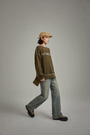 Logo Boxy Stitch Knit Sweater