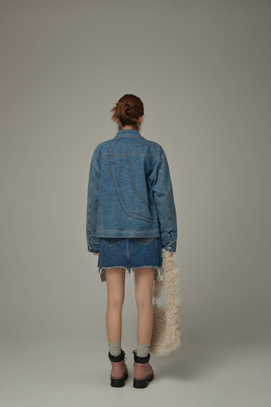 CHUU Logo Denim Loose Fit Jacket