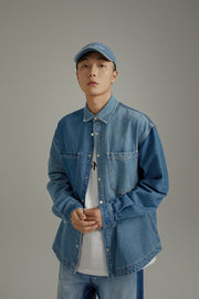 Color Matching Denim Shirt