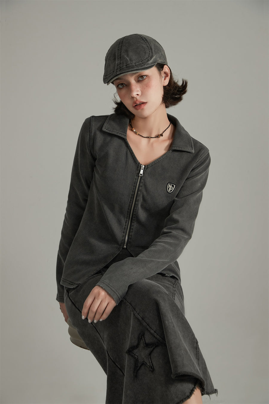 CHUU Collar Long Sleeve Zip-Up