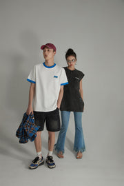 Embroidered Daily Loose Fit Short Sleeve T-Shirt