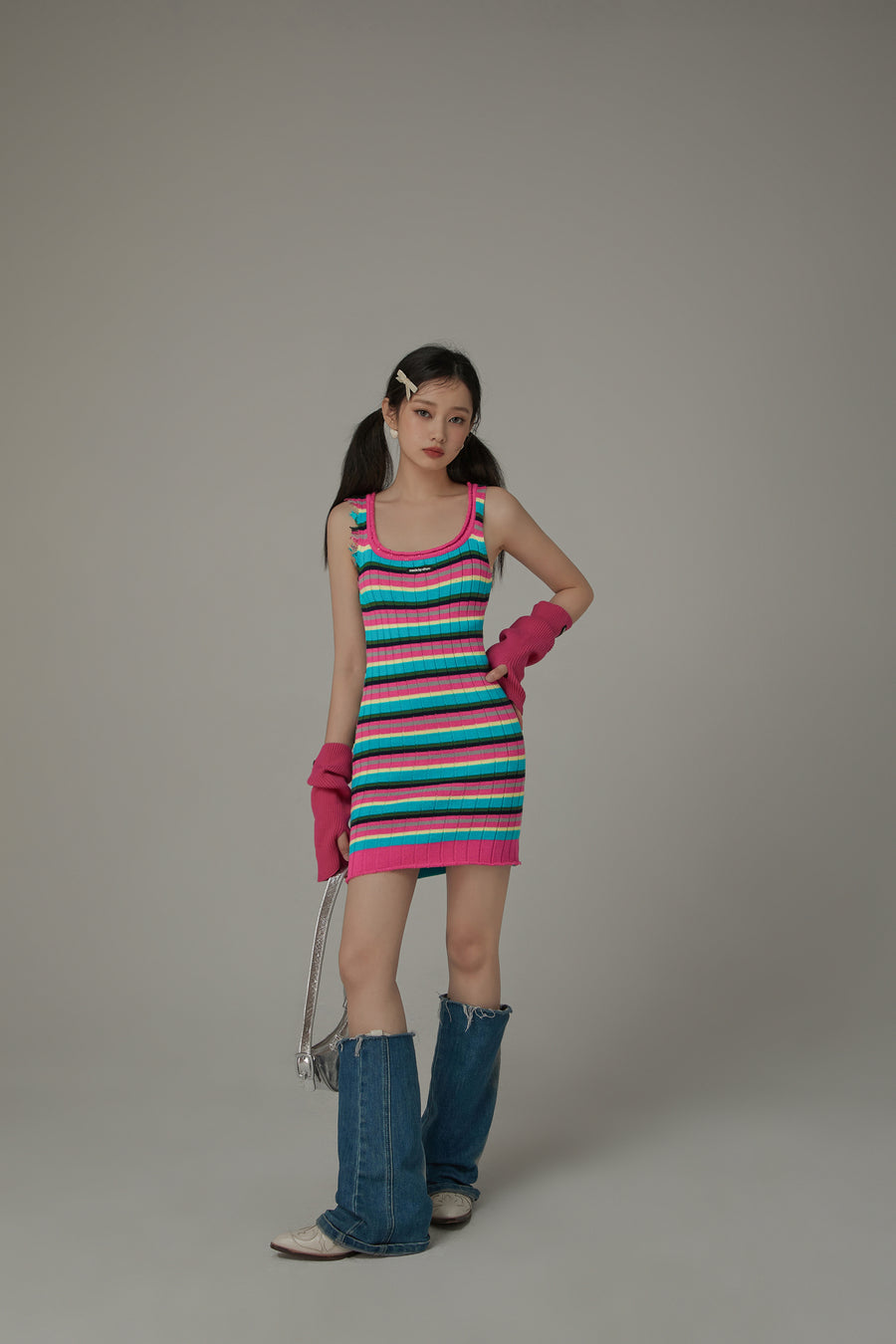 CHUU Rainbow Sleeveless Slim Dress