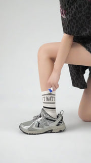 Size Doesnt Matter Lettering High Socks