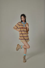 Multi-Color Chuu Babe Striped T-Shirt