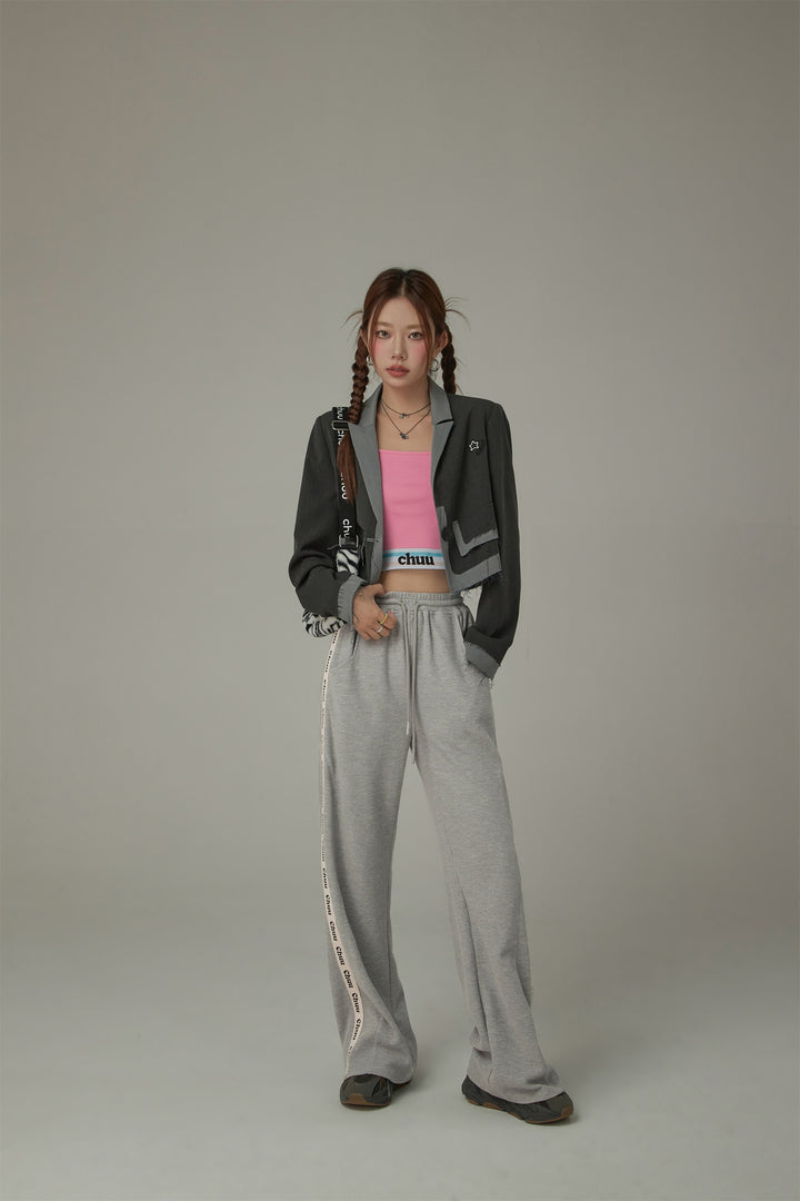 Elastic Waist Sporty Logo Sweatpants