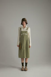 Logo Pocket Overall Dress