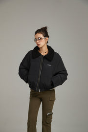 Fluffy Collar Padded Jacket