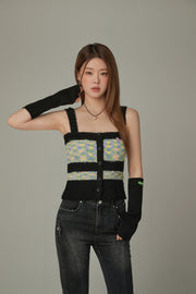 Color Fuzzy Sleeveless Top