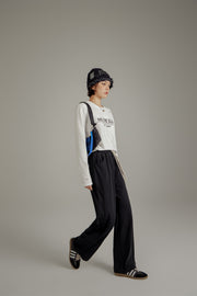 Banded Wide Leg Jogger Pants