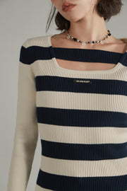 Vintage Striped Knit Top