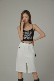 Chuu Size Doesnt Matter Printed Sleeveless Crop Top